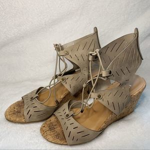 Y Not Melissa Cork Wedge Sandals